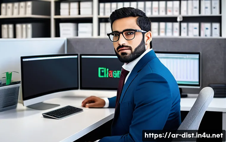 유통관리사 취업 성공 팁 - A professional Arabic man in his early 30s wearing business casual attire and glasses, seated at a m...