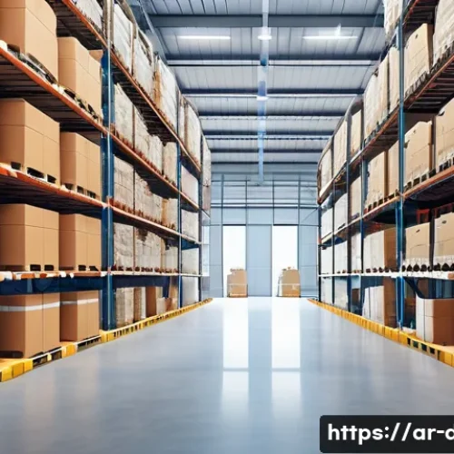 Home 32 유통관리사와 IT 기술의 접목 - A modern logistics warehouse interior in the Middle East with advanced robotic automation systems ac...